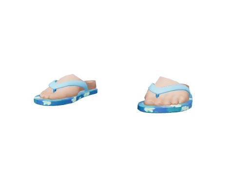 Blue Clover Flip-Flops