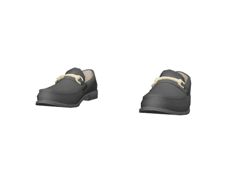 Black Buckled Loafers