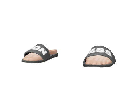 Black Bigness Pool Sliders
