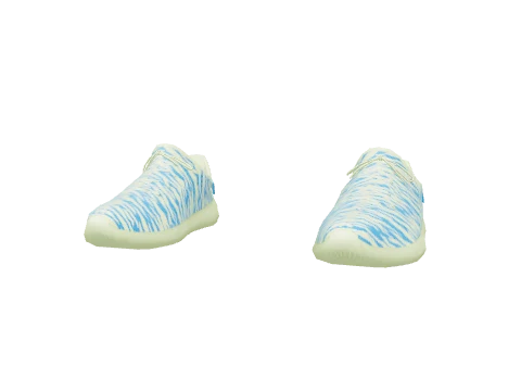 Blue & Green Zebra Sneakers