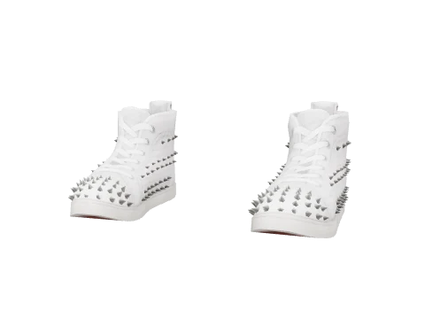 White Studded Sneakers