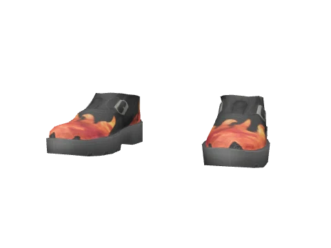 Flaming Skull Boots