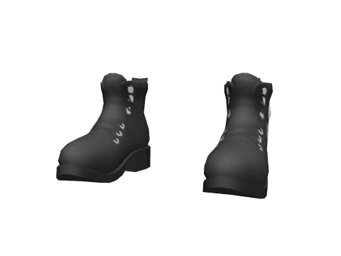 Black Skull Harness Boots
