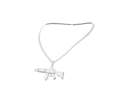 Silver Gun Necklace