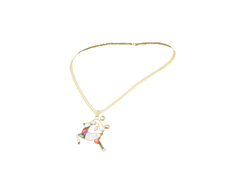 Gold Reindeer Pendant
