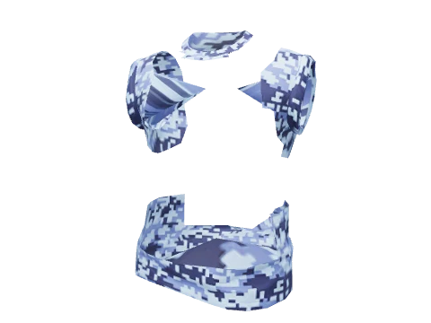 Blue Digital Rolled Tee