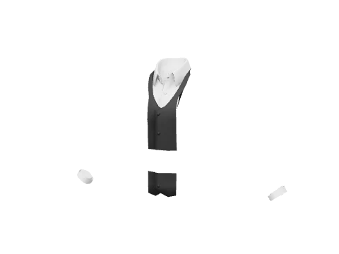 Black Fitted Suit Vest
