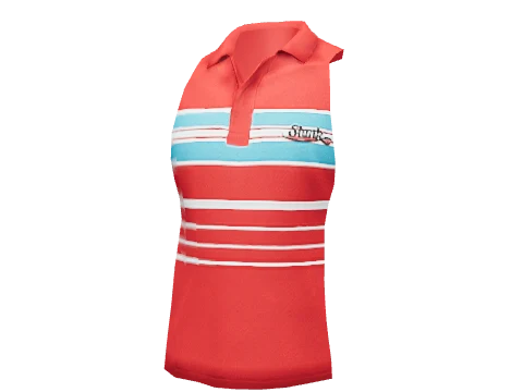 Red Two-Tone Polo Shirt