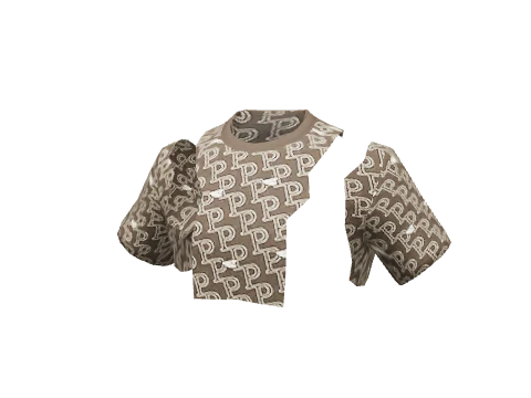 Brown Full Print T-Shirt