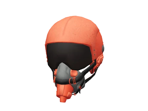 Orange Flight Helmet