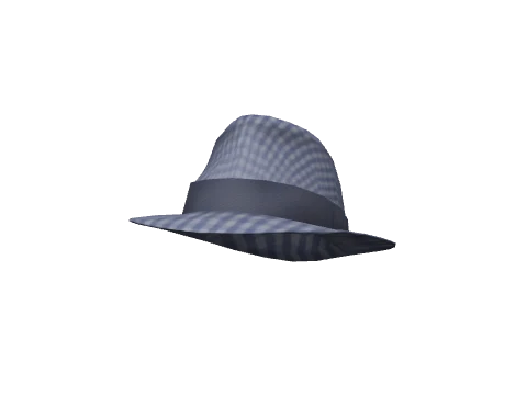 Blue Check Suit Fedora