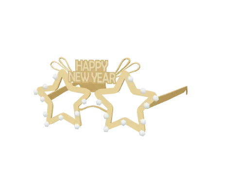 Gold New Year Glasses