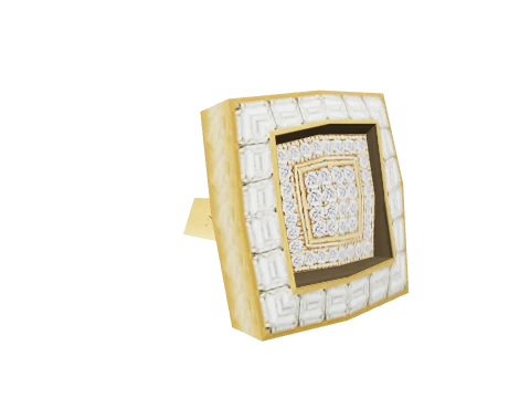 Gold Illusion Square Stud (L)