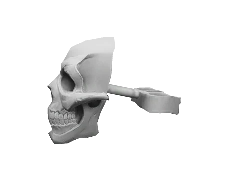 Silver Skull Stud (R)