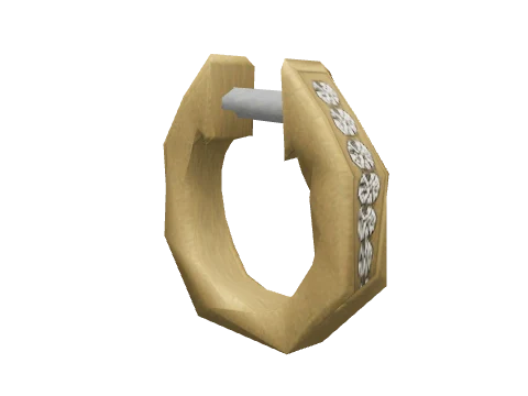 Gold Angled Hoop (L)