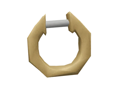 Gold Angled Hoop (R)