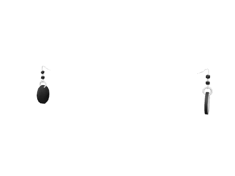 Black Chips Earrings