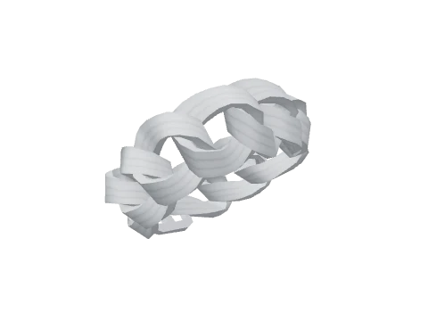 Thick Silver Chain Bracelet (L)