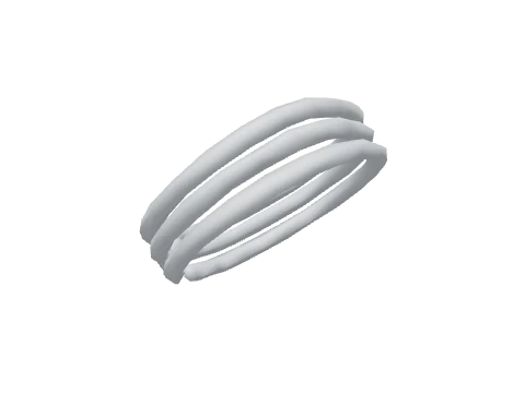 Silver Bangle Cuff Bracelet (L)