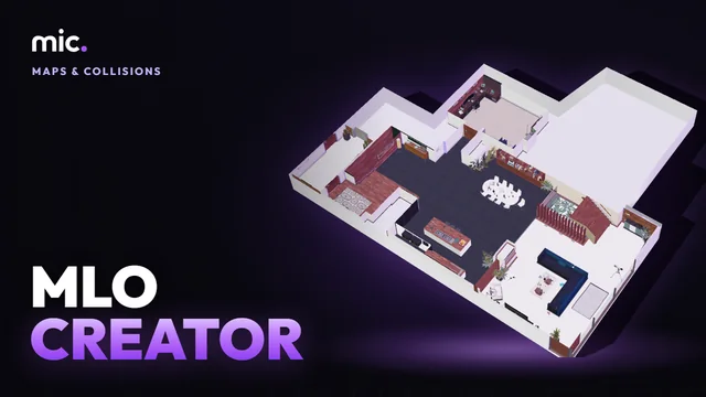 MLO Creator: Turn a house model into a real interior (MLO): drop it, its inside is made for you, add storeys, rooms, doors and windows, and it is still seen from outside.